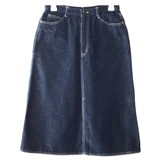 N’est Ce Pas Dresses & Skirts - N’Est Ce Pas rare vintage indigo denim midi skirt